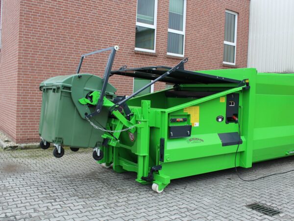 Abfall-Press-Container mit integrierter Kippvorrichtung