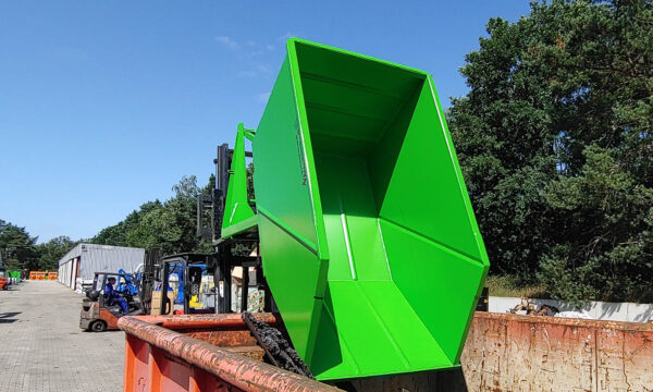 Bergmann Schuttmulde mit Kippvorrichtung