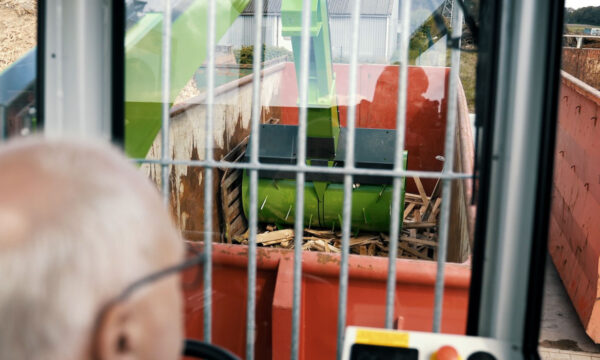 Blick aus der Fahrerkabine des Mobil Jumbo