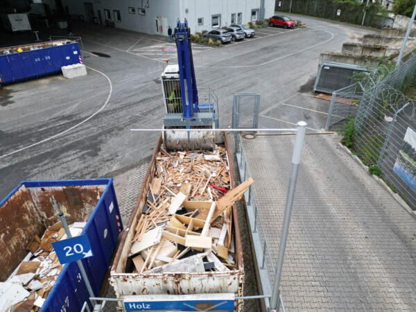 Holz Verdichtung mit Mobil Jumbo