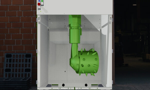 3D Ansicht Packstation MAX Walzenpresse von innen