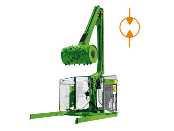 Rollpacker auf weißem Hintergrund hydraulisch